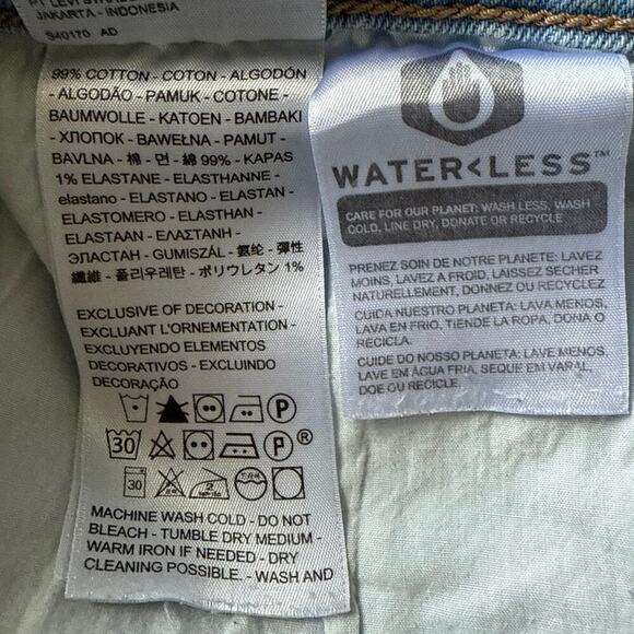 Levi’s Premium 70s High Rise Straight Denim Jeans Womens Plus 32 Raw Hem Cropped - Picture 6 of 12